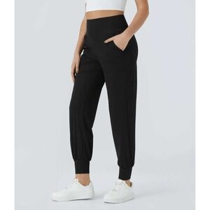 Halara High Waisted Plain Pocket Casual Joggers‎ in Black Size Small NWT